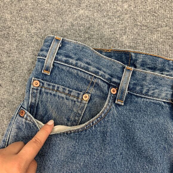 Vintage Levis 505 Jeans Mens 38 Blue Regular Fit Straight Denim High Rise 2002 - Picture 4 of 14